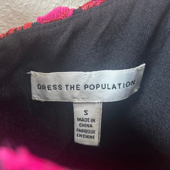 Dress the Population NWT Emma Floral Embroidered Sheath Dress Size S - Picture 9 of 9